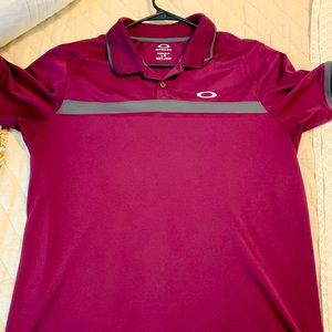 Men’s Maroon OHydrolix Oakley Golf Polo
